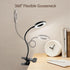 LED Desk Lamp with Clip, 3 Color Modes, 10 Brightness Levels, 360 Flexible Gooseneck Light for Home Office