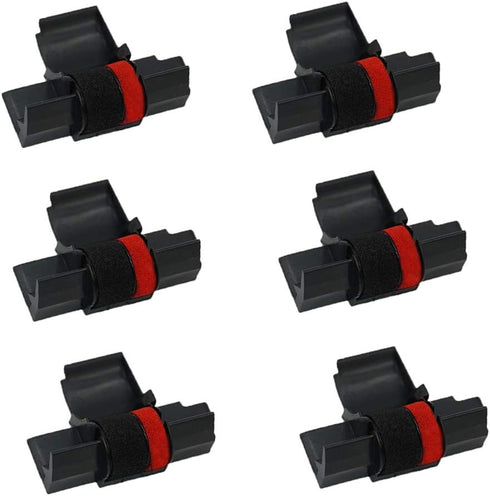 IR-40T (6 Pack) Compatible Calculator Printer Ribbons, Black & Red Ink Roller