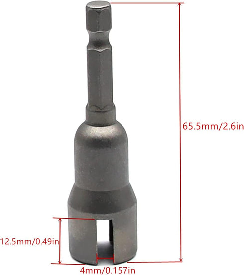 1PCS Power Wing Nut Driver, 1/4 Inch Hex Shank Slot Wing Nut Drill Bit Socket Wrenches Tool for Panel Nuts
