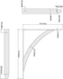 HOME MASTER HARDWARE 9 3/4 inch 10 Pack Decorative Shelf Brackets Shelf Support Corner Brace Joint Right Angle Bracket