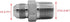 (2-PACK) 2404-08-08 Hydraulic Hose Adapter Fitting 1/2" Male JIC 37° Flare (3/4"-16UNF) × 1/2" Male (1/2"-14NPTF) SAE Straight Pipe Joints Tube Connector Carbon Steel by BEITERSTOE