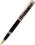 Lanxivi Duke Sweet Heart Pattern Gold Trim Fountain Pen with Sapphire Jewelry Pen Pouch
