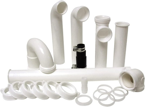 Plumb Craft Garbage Disposal Installation Kit, Complete 1 1/2" O.D., White (12 Pack)