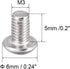 uxcell M3x5mm Machine Screws, Hex Socket Round Head Screw, 304 Stainless Steel Fasteners, 50pcs