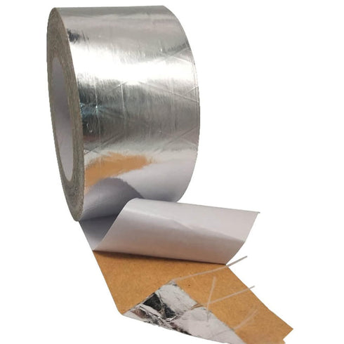 Fiber-Glass Aluminum Foil Tape: Reinforced Self-Adhesive Heat Reflective Tape, 3.15" x 82' Roll
