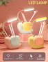 Cute Kids Lamp with Pen Holder, Snail Shape LED Desk Lamp, USB Charging Eye Protection Lamp with 360 Bendable Neck