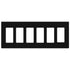 ENERLITES Screwless Decorator Wall Plate, Child Safe Outlet Covers, 6-Gang Size, Glossy Black