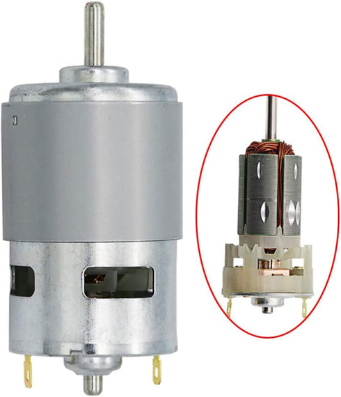 Micro DC 12V-24V 10000RPM 775 Motor, High Power Low Noise Brushed DC Motor Driver for Electrical Tools
