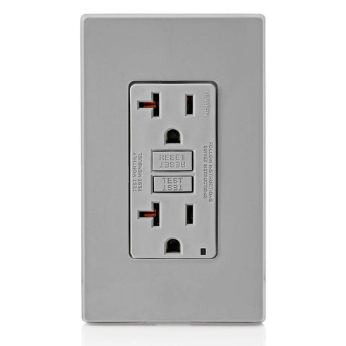 Leviton GFCI Outlet, 20 Amp, Self Test, Non Tamper-Resistant, LED Indicator Light, Protection from Electric Shock,