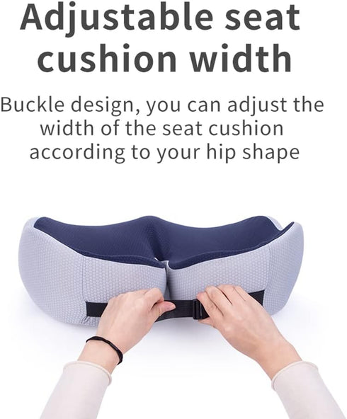 SQYROY Tailbone 18.9 15.3 5.5 Inches Breathable Memory Foam Seat Cushion for Back Pain, Coccyx Orthopedic Support