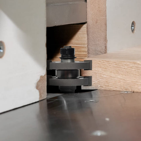 Set 1/2 Inch 7/32" 3/8" Pro Adjustable Tongue and Groove Router Bit Shank, T Shape Wood Milling Router Bit for Match