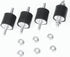 4pcs 29 x 20mm Rubber Mounts, Rubber Vibration Isolator Mounts with M8 x 20mm Studs