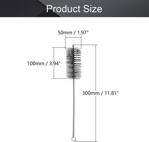2.0-inch 12-inch 5PCs Utoolmart Steel Wire Cleaning Brush - Spiral Power Brush, Diameter Length