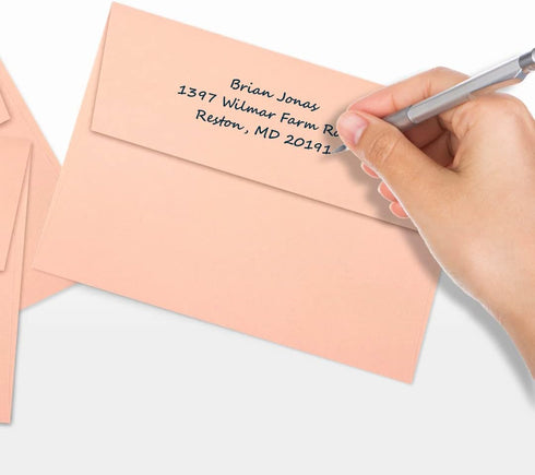 LUXPaper A7 Invitation Envelopes - 50 Qty - Peel & Press Blush Pink 5 1/4" x 7 1/4" 80lb Text