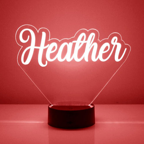 Store Custom Name LED Sign Night Light Lamp with Remote - Personalized Name