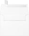 LUXPaper A6 Invitation Envelopes | 4 5/8 x 6 1/4 Cards | 80lb. 100% Cotton - Brilliant White | 50 Pack | Peel & Press