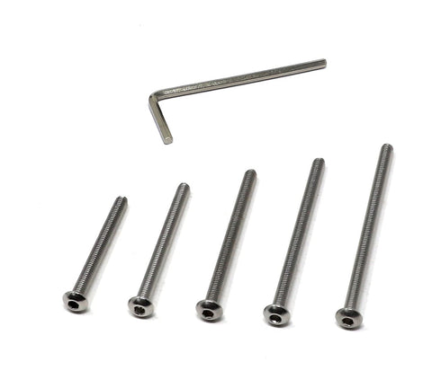 iexcell 100 Pcs M3 x 30/35/40/45/50 Stainless Steel 304 Hex Socket Button Head Cap Screws Assortment Kit