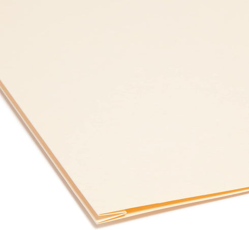 Smead Manila File Folder, Letter Size, 1-1/2" Expansion, Reinforced 1/3-Cut Tab, 50 Per Box (10405)