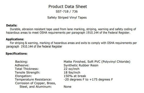 Swanson AMT18Y 2-Inch by 54-Feet Stripe Adhesive Safety Floor Tape, Yellow/Black