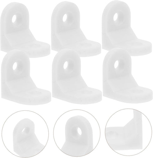 1set Lurrose Plastic Corner Connectors Shaped Brackets for Reinforcing Cabinets Chairs and Tv Stands for Use Includes