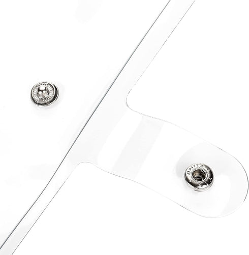 Elsjoy 6 Pack A5 Clear PVC Binder, 6-Ring Soft Notebook Binder, Refillable Notebook, 9.3" x 7"