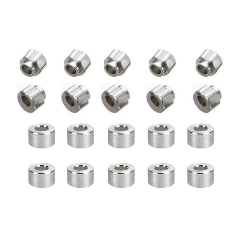 Zeberoxyz 10pcs POM Small Pulley V-Slot Wheels Kit - Double Bearing, for Aluminum Extrusion 3D Printer Parts