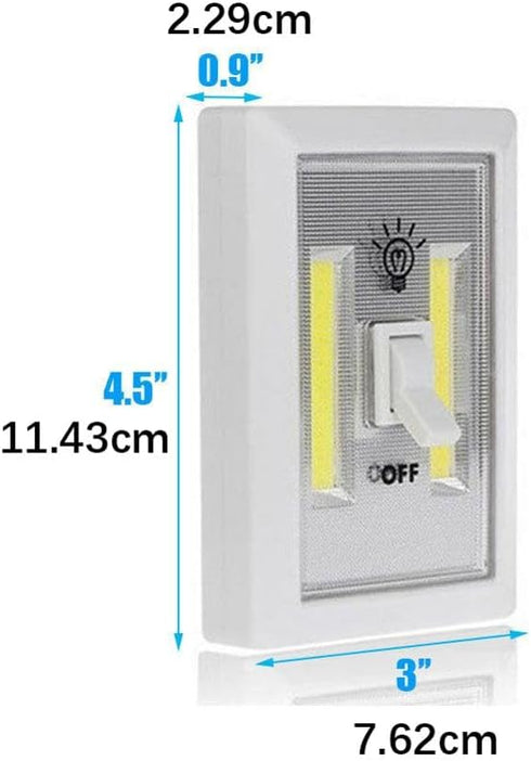 ZEZEFUFU Mini COB LED Lamp Switch Wall Night Lights Battery Operated Cabinet Garage Light Bedside Lamp Aisle Lights