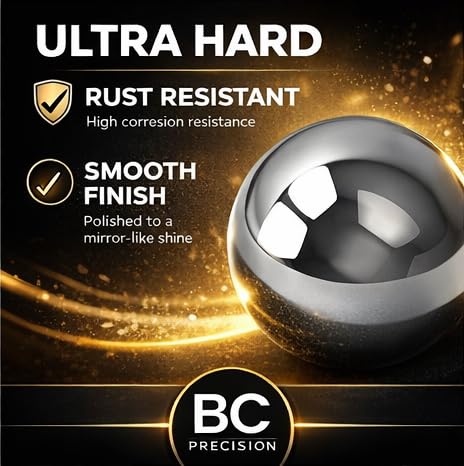 1/2 G25 (0.50), 52100, 25 Pack BC Precision Chrome Steel Bearing Balls AISI Precision Hardened Steel Balls for Bearings