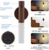 Set 2 360 2PCS) LANDGOO LED Motion Sensor Lights, of Battery Operated Stick on Wall Sconces, Rechargeable Lighting