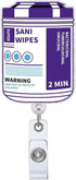 Purple Wipe Badge Reel, Name Badge Holder Reel ID Clip, Cute Badge
