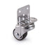 Skelang 4 Pcs 1 Inch Side Mounting Casters - TPE Swivel Plated Wheels for Baby Bed, Carts, Kitchen Cabinet