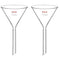 StonyLab 2-Pack Heavy Wall Borosilicate Glass Funnel, Short Stem 75mm Diameter