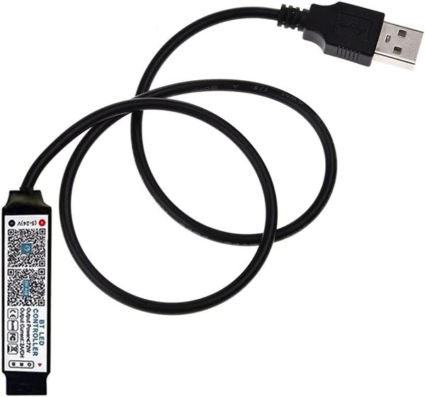 Cleiscry Mini Bluetooth Compatible RGB Controller Music LED Light Strip Controller for 5V