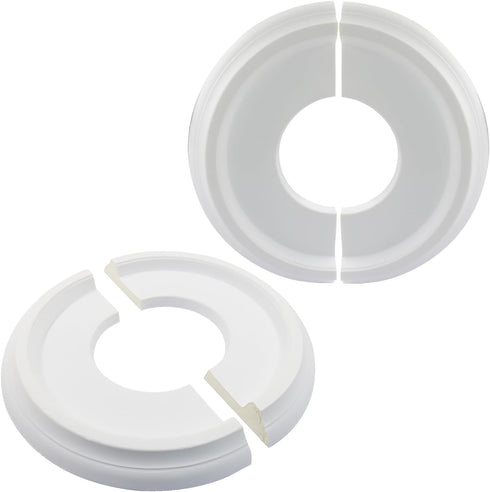Piutouyar White Split Ceiling Medallion, 2 Pcs 10" OD x 4" ID PU