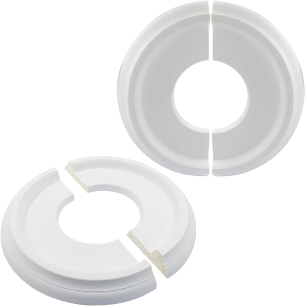 Piutouyar White Split Ceiling Medallion, 2 Pcs 10" OD x 4" ID PU