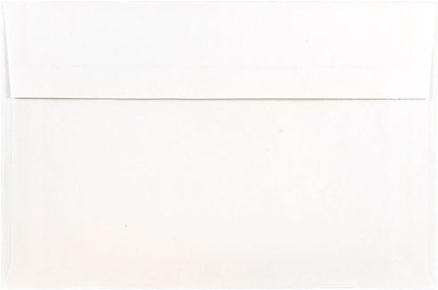JAM PAPER A9 Foil Lined Invitation Envelopes - White with Silver Foil - 5 3/4 x 8 3/4 - 50/Pack