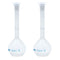 Sscon 2Pcs 100ml Plastic Lab Volumetric Measuring Flasks with Snap Caps