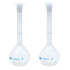 Sscon 2Pcs 100ml Plastic Lab Volumetric Measuring Flasks with Snap Caps