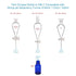 stonylab 15ml (0.5 oz) 4-Pack Cobalt Glass Dropper Bottles, Blue Empty Glass with Dropper and Label