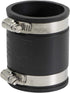 Supply Giant Flexible PVC Coupling with Stainless Steel Clamps, 2.4" Inner Diameter for 2" Nominal Pipe, Black
