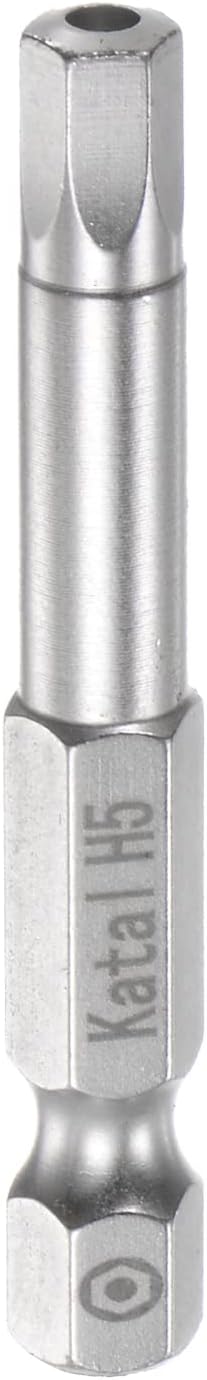 H5 Hex Screwdriver Bit, 1/4" Hex Shank, 2" Length Magnetic Security Screw Driver Power Tool