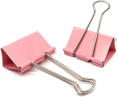 Extra Large Binder Clips, 2 Inch / 51mm, Big Paper Clamps for Office and School Supplies (Pink) by YCVIORING