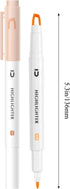 M&G 6 Pcs Cute Dual Tip Highlighters, Rainbow Color No Bleed Quick Dry Chisel Tip for School, Office, Bible Notes