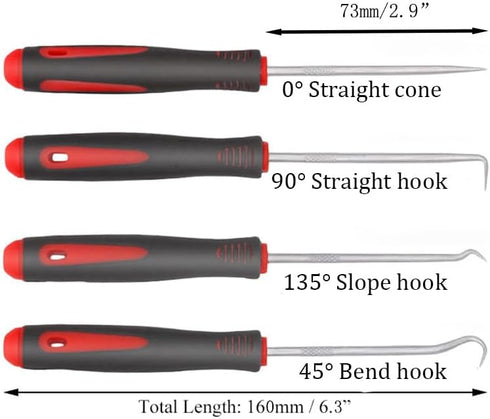 Ordinary 4-Piece Set,Oil Seal Hook, Pull Out The Hook, Oil Seal Screwdriver Pull Out The Hook and Remove for Automotive, Electronics, Daily Home Repair Tools, Storage Trays. by ANDGROPAND