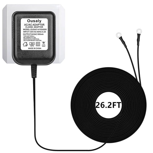 24 Volt 500MA Transformer C Wire Adapter, Compatible with Ring Doorbell and Thermostat
