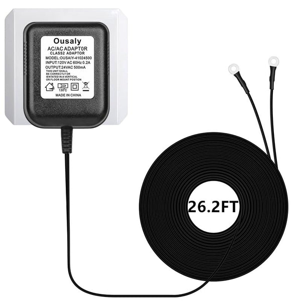 24 Volt 500MA Transformer C Wire Adapter, Compatible with Ring Doorbell and Thermostat