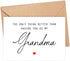 DiandDesignGift Pregnancy Announcement Grandma Card, 5 x 7 inches, Blank Inside, Includes Envelope