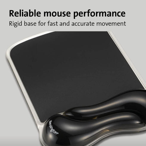 Kensington Duo Gel Mousepad with Wrist Rest, Ergonomic Non-Skid Gel Mouse Pad for Computer, 9.6" x 7.6" (Black)