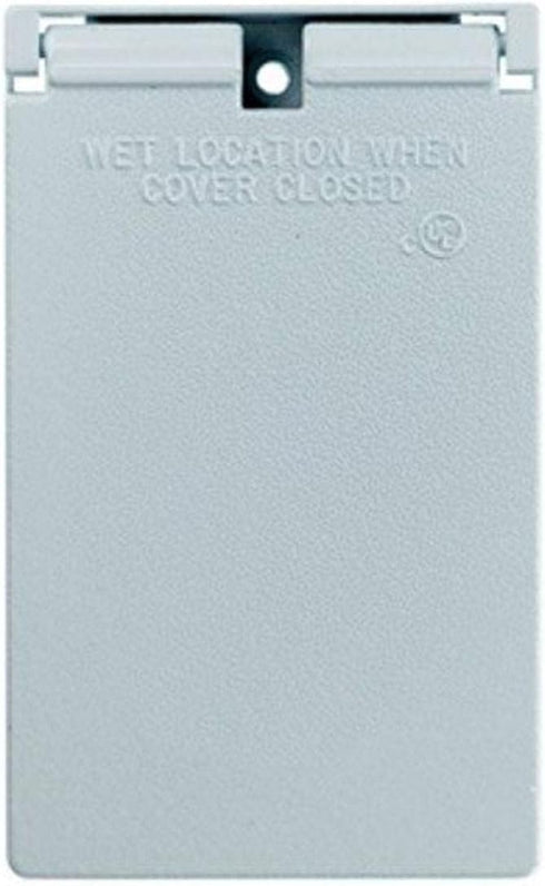 Legrand Pass & Seymour CA26WV Cast Weatherproof Outdoor Cover, 1 Gang, Decorator or GFCI Opening with Vertical Self-Closing Lid, White (1 Count) by Pass & Seymour