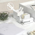 Poppin Desk Tape Dispenser - Stylish Non-Skid Weighted Base, Includes Roll of Tape (White)
